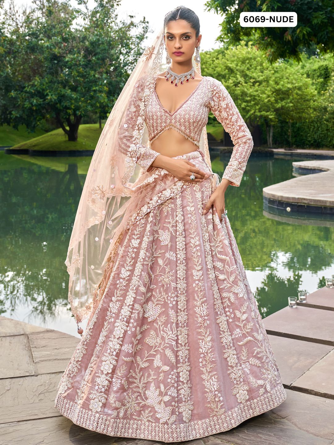 Pretty pink bridal Lehenga