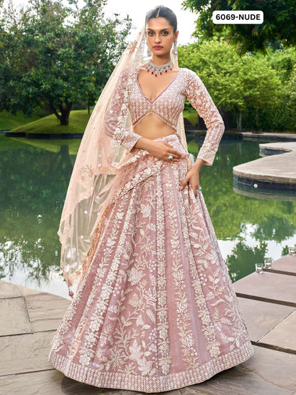 Pretty pink bridal Lehenga