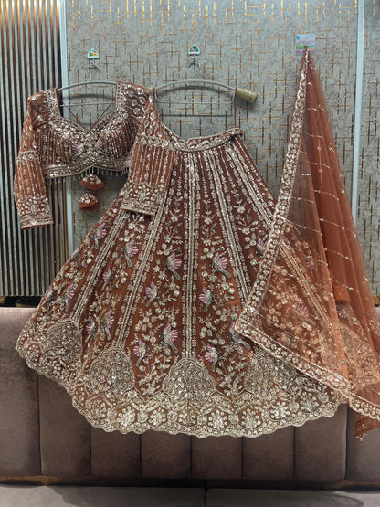 Yellow Haldi Mehendi Peacock crop Top Lehenga