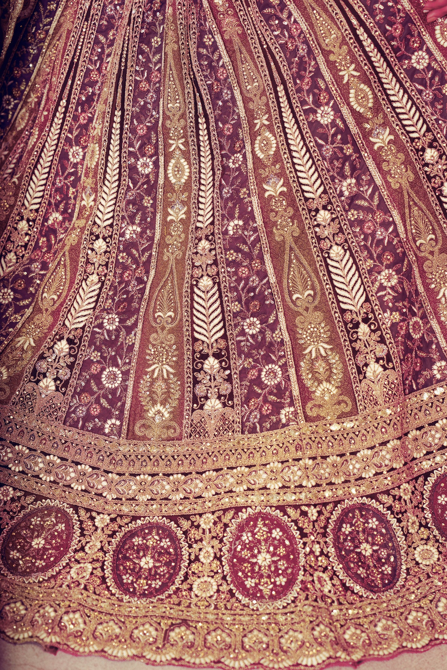 Engaging dark purple girlish lehenga 04