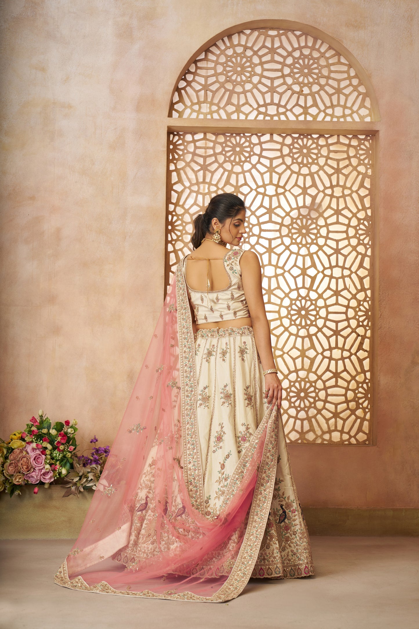 Beautiful white girlish lehenga 35