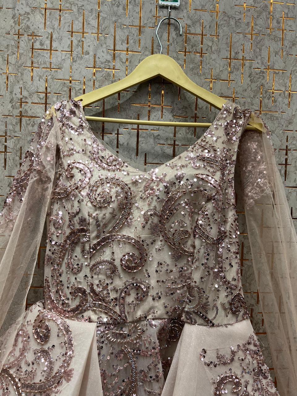 Pretty peach black gown