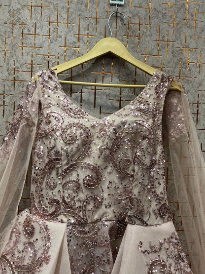 Pretty peach black gown