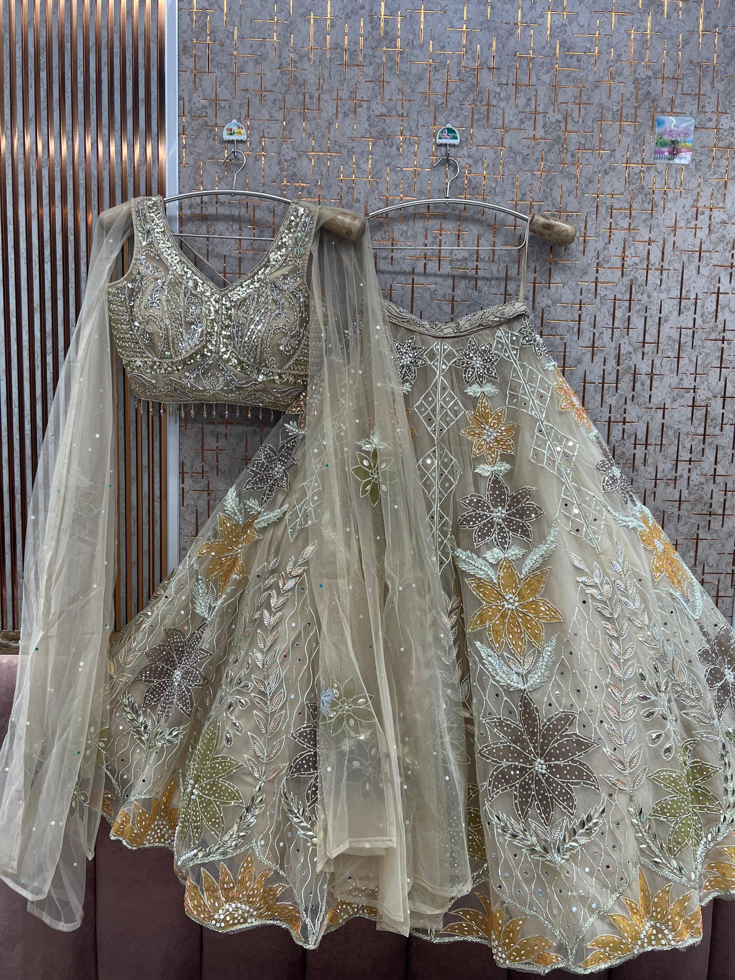 Baby Pink Pdp crop top Lehenga