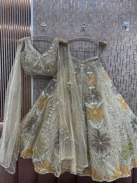 Rust Brown Pdp crop top Lehenga