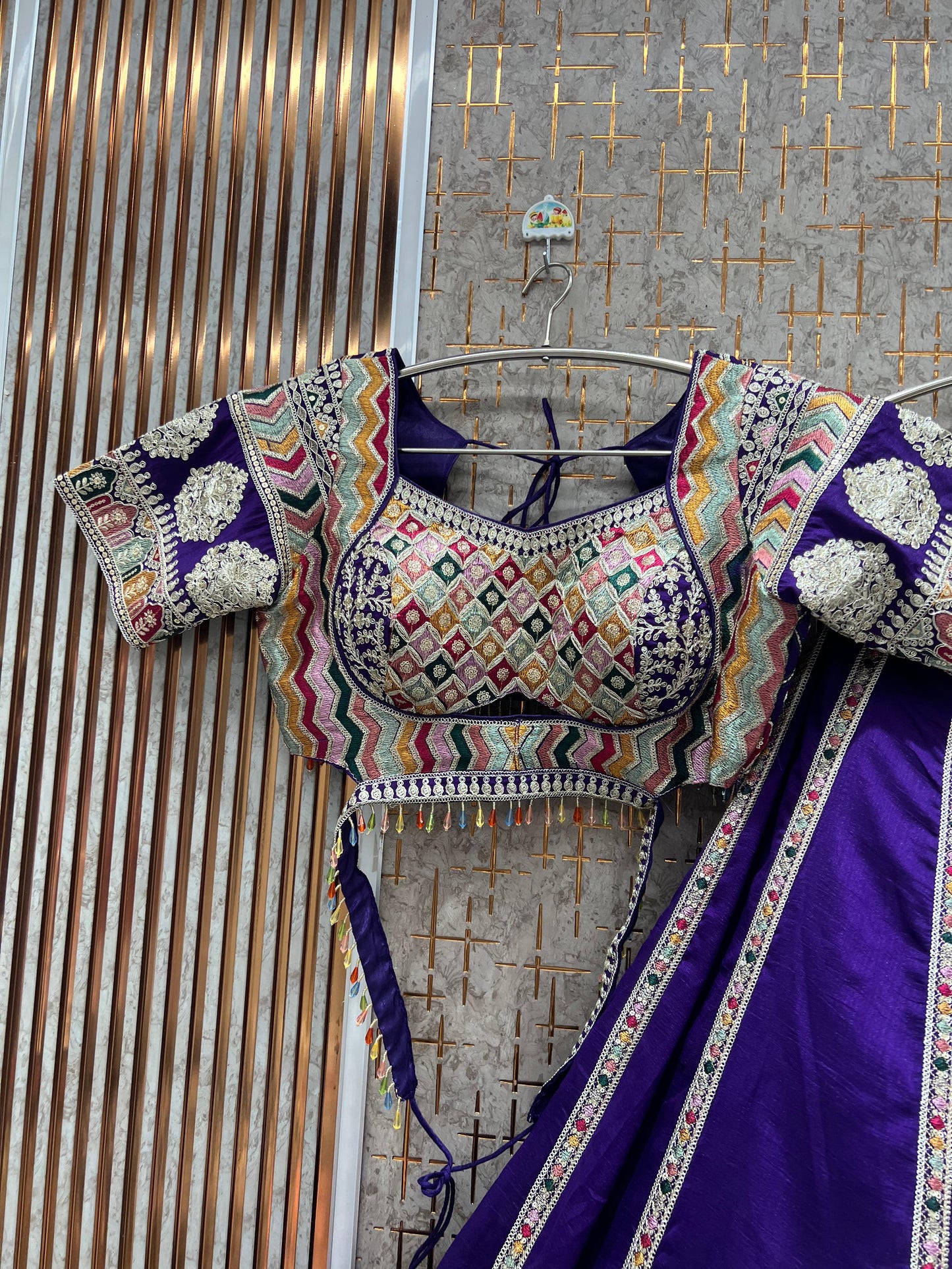 Fantastic Hot pink crop Top Lehenga