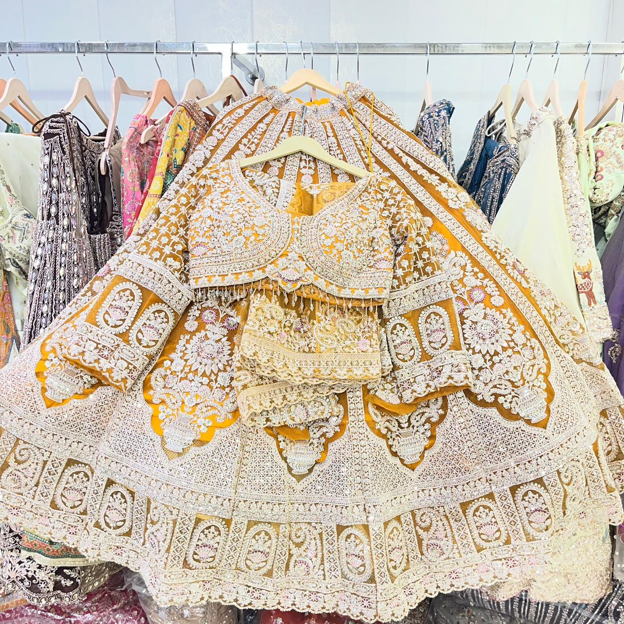 Maroon Crop Top Lehenga