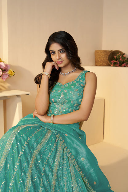 Good looking sky blue lehenga 44