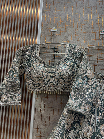 Fantastic yellow haldi mehendi Ready to Wear crop top Lehenga