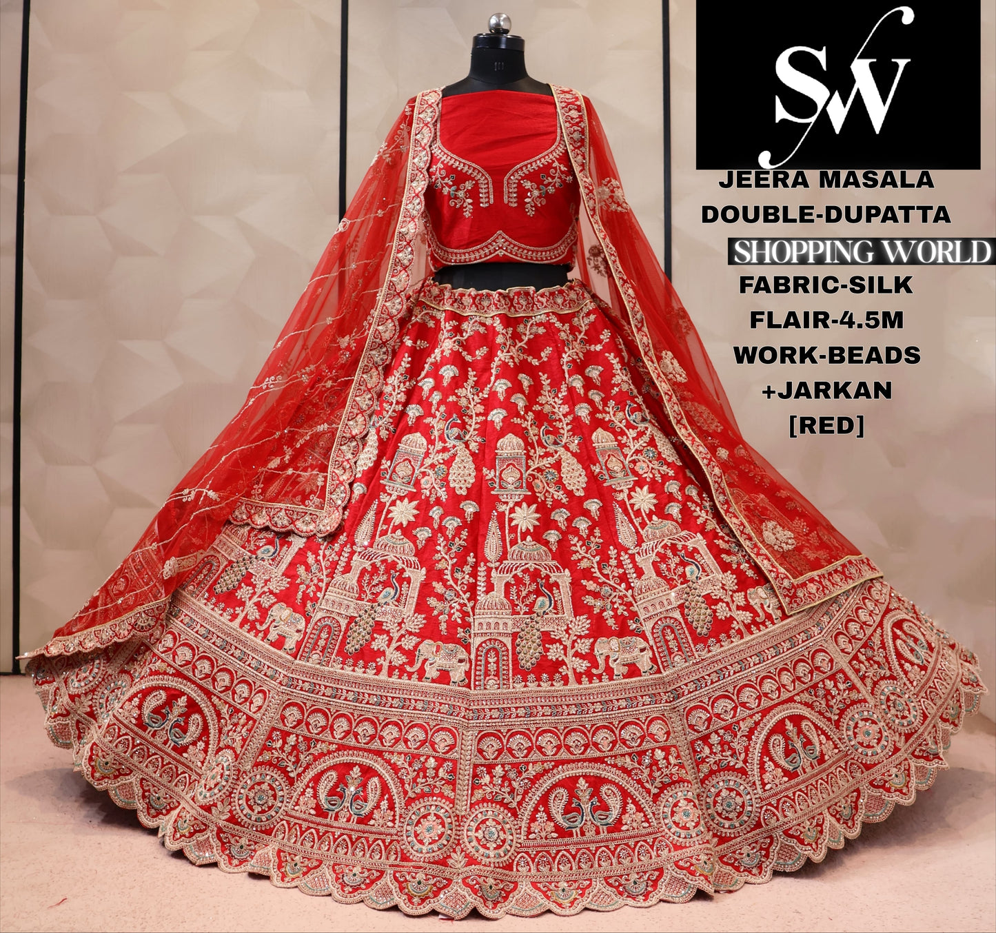 Rani pink Silk bridal Lehenga