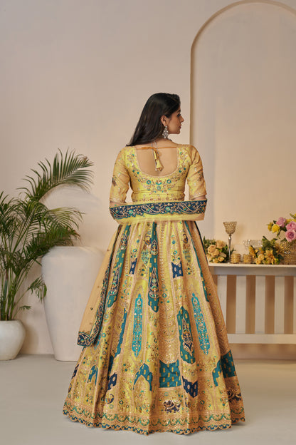 Lovely yellow girlish lehenga 492