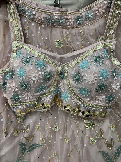 PDP Baby pink Crop Top Lehenga