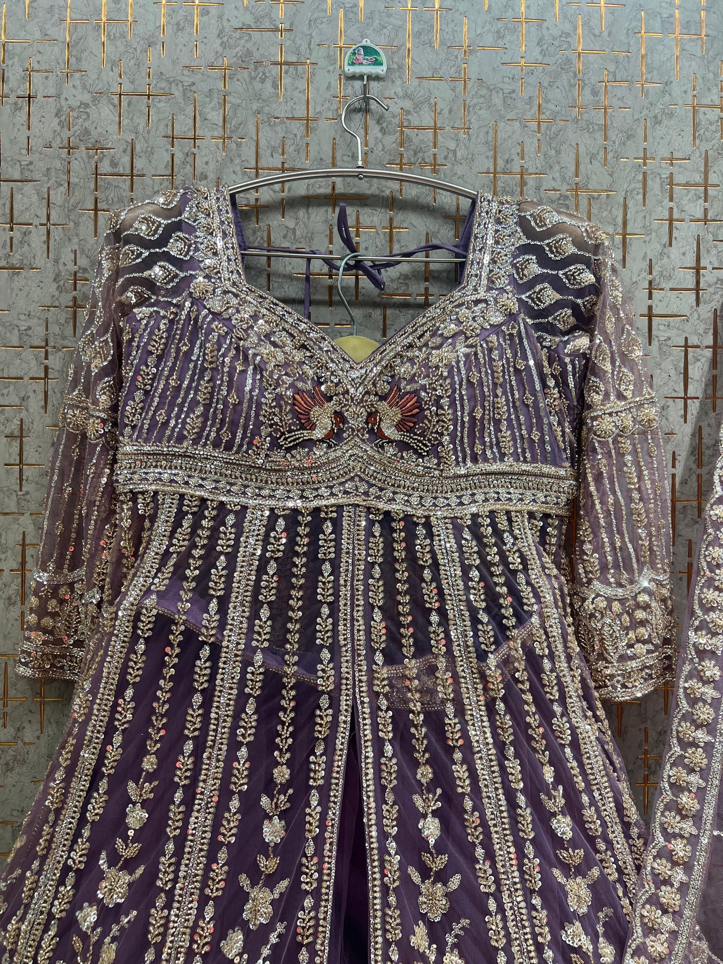 Blue long peplum Dress Farshi Gaharara Dress Special