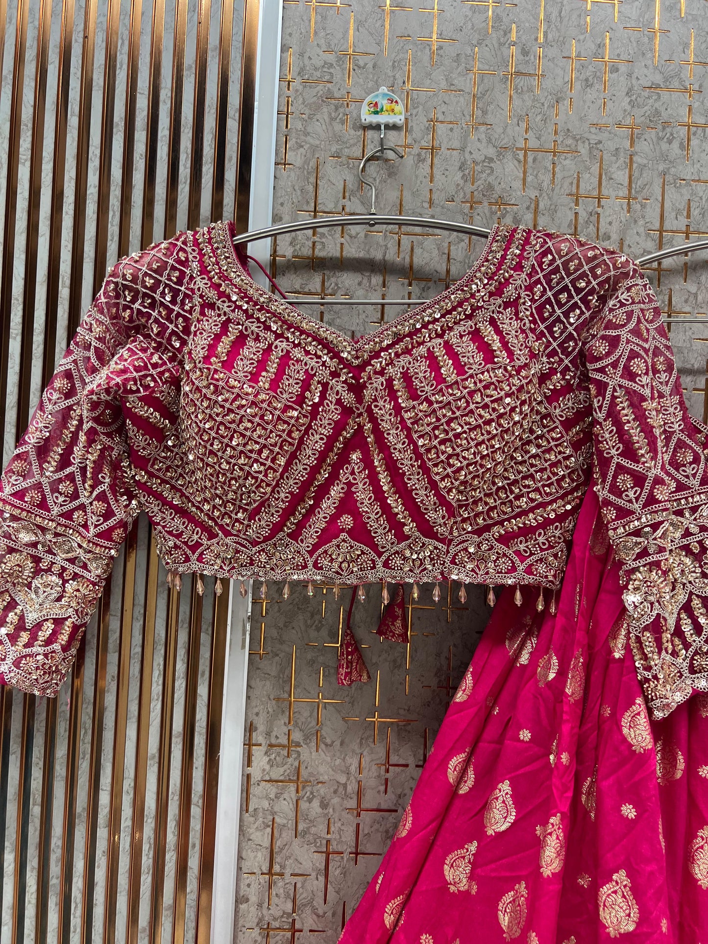 Purple Crop Top Lehenga