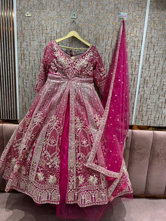 Lavishing Purple Farshi garara muslim Bride Special Indo Dress