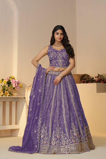 Astonishing purple girlish lehenga 44