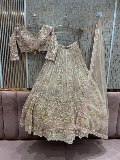 Khoobsurat Pink Crop Top Lehenga