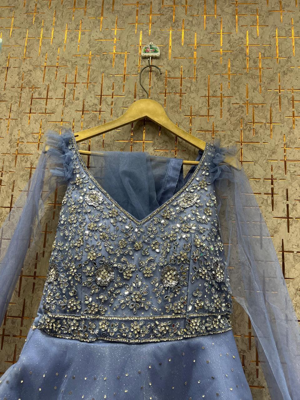 Khoobsurat Sea blue gown Cinderella