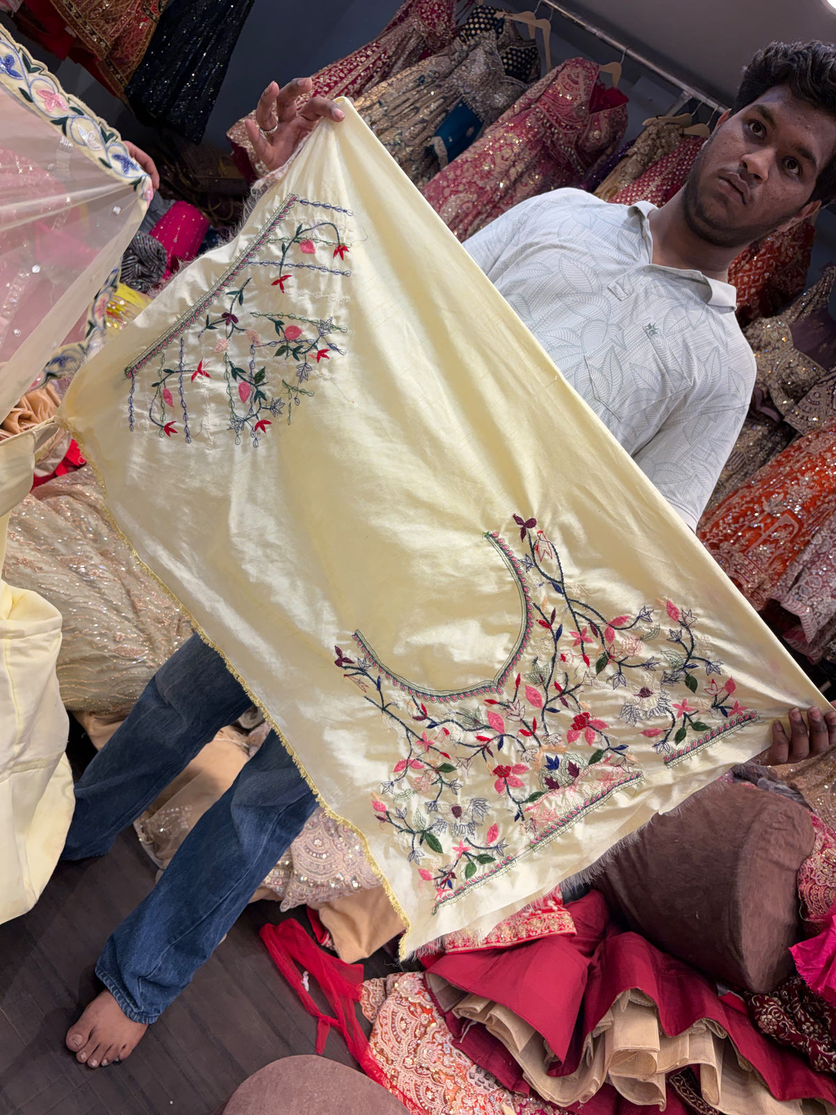 White designer Lehenga