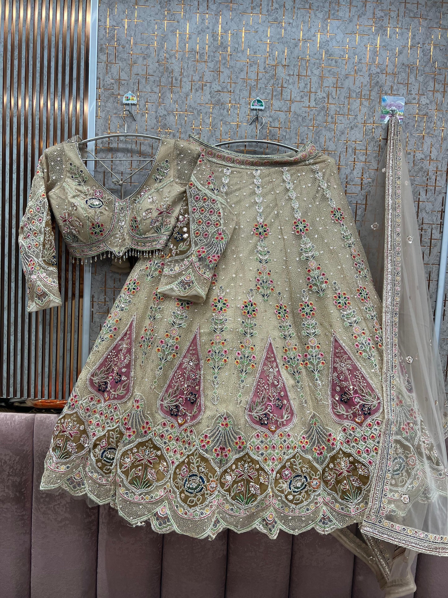 Golden Crop Top Lehenga