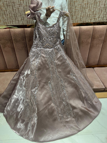 Peach Heavy Gown - Shopping World