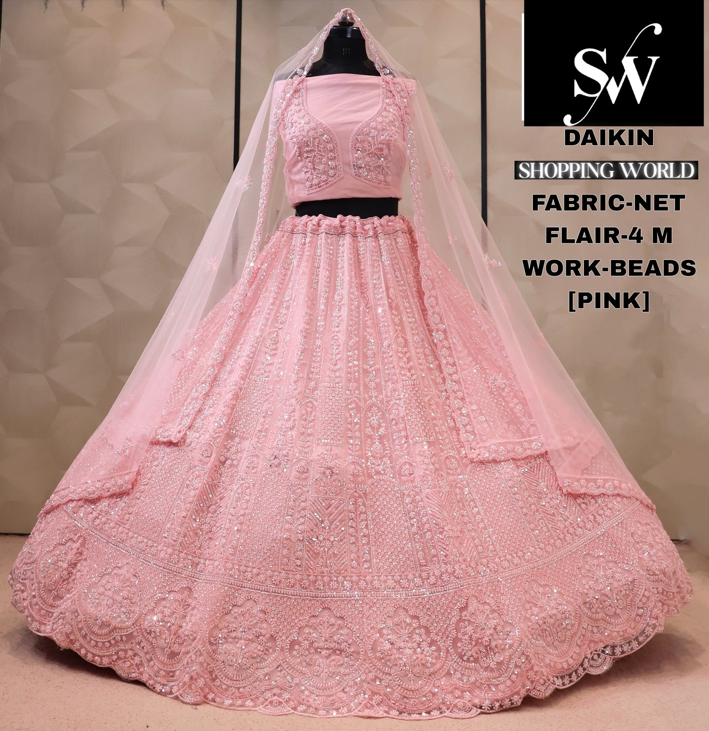 Net Lavender Lehenga