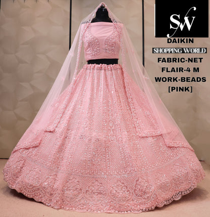 Net Lavender Lehenga