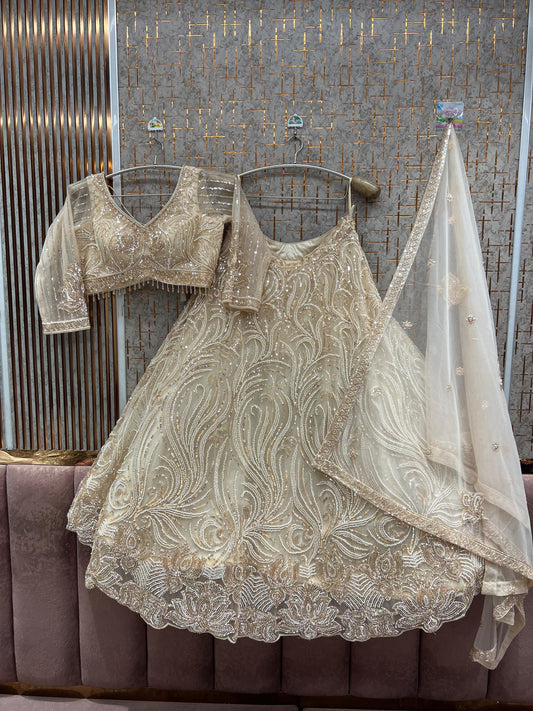 Chiku golden Crop Top Lehenga