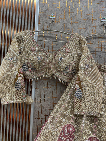 Golden Crop Top Lehenga