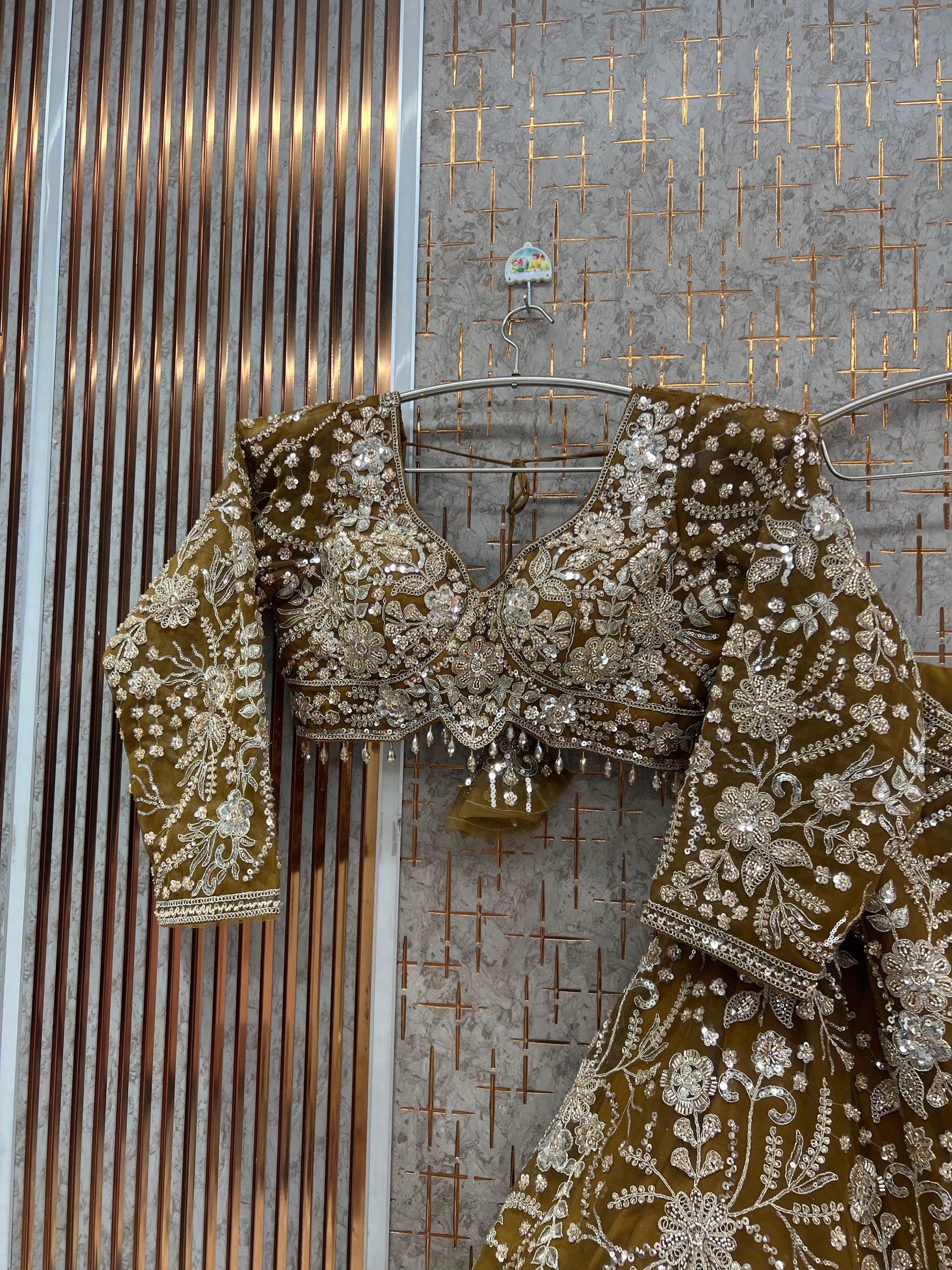 Rust Orange Crop Top Lehenga - Shopping World