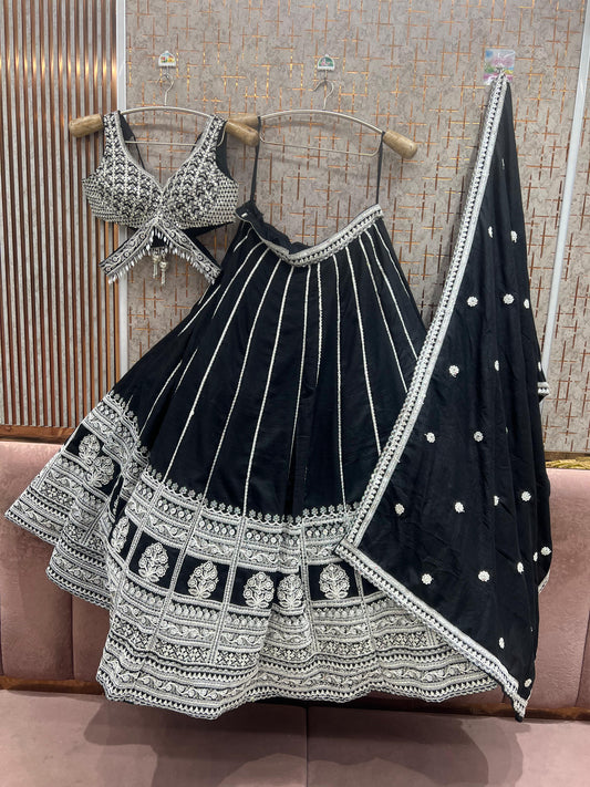 Maroon Crop Top Lehenga - Shopping World