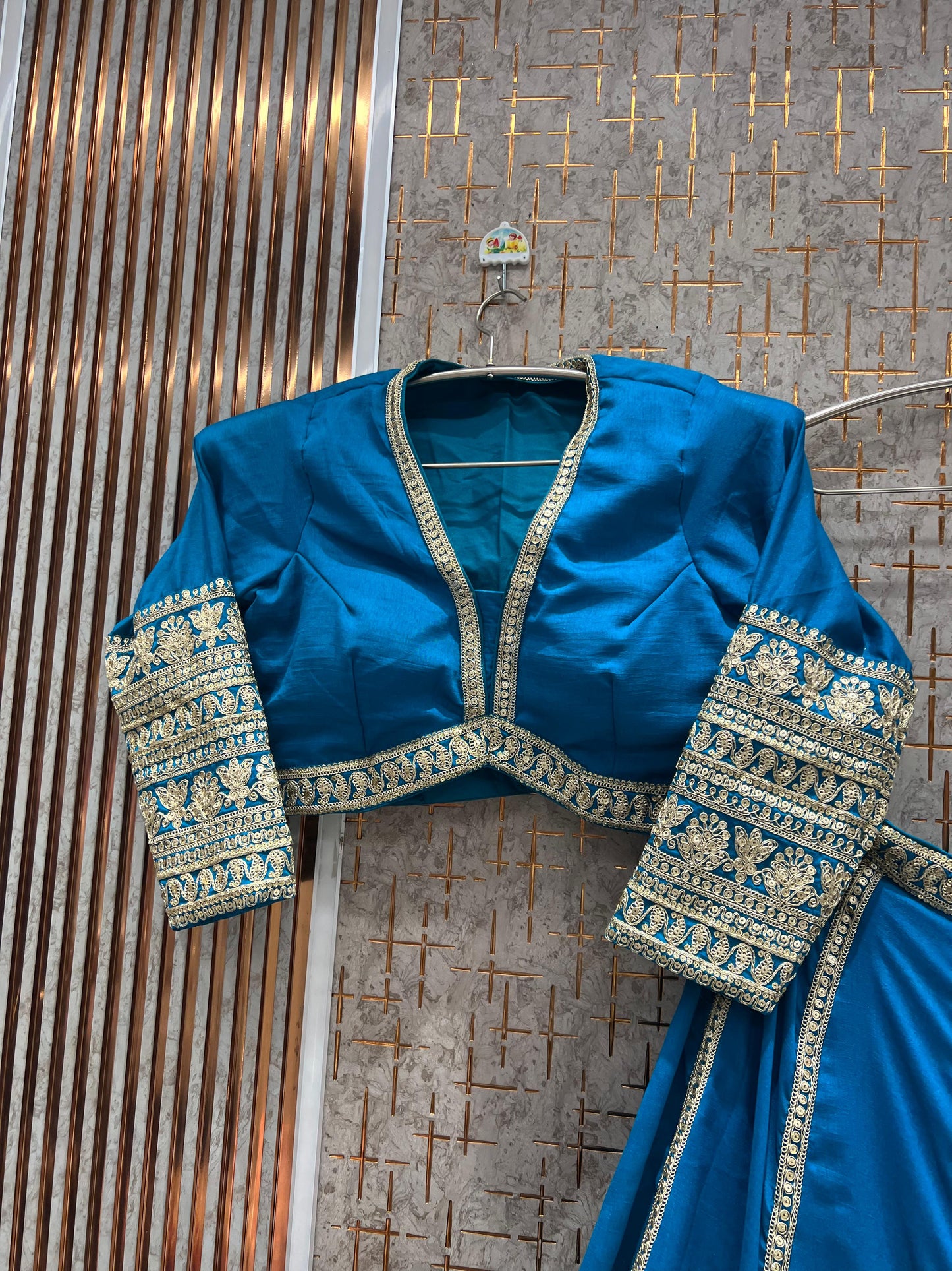 Stunning Blue crop Top Lehenga