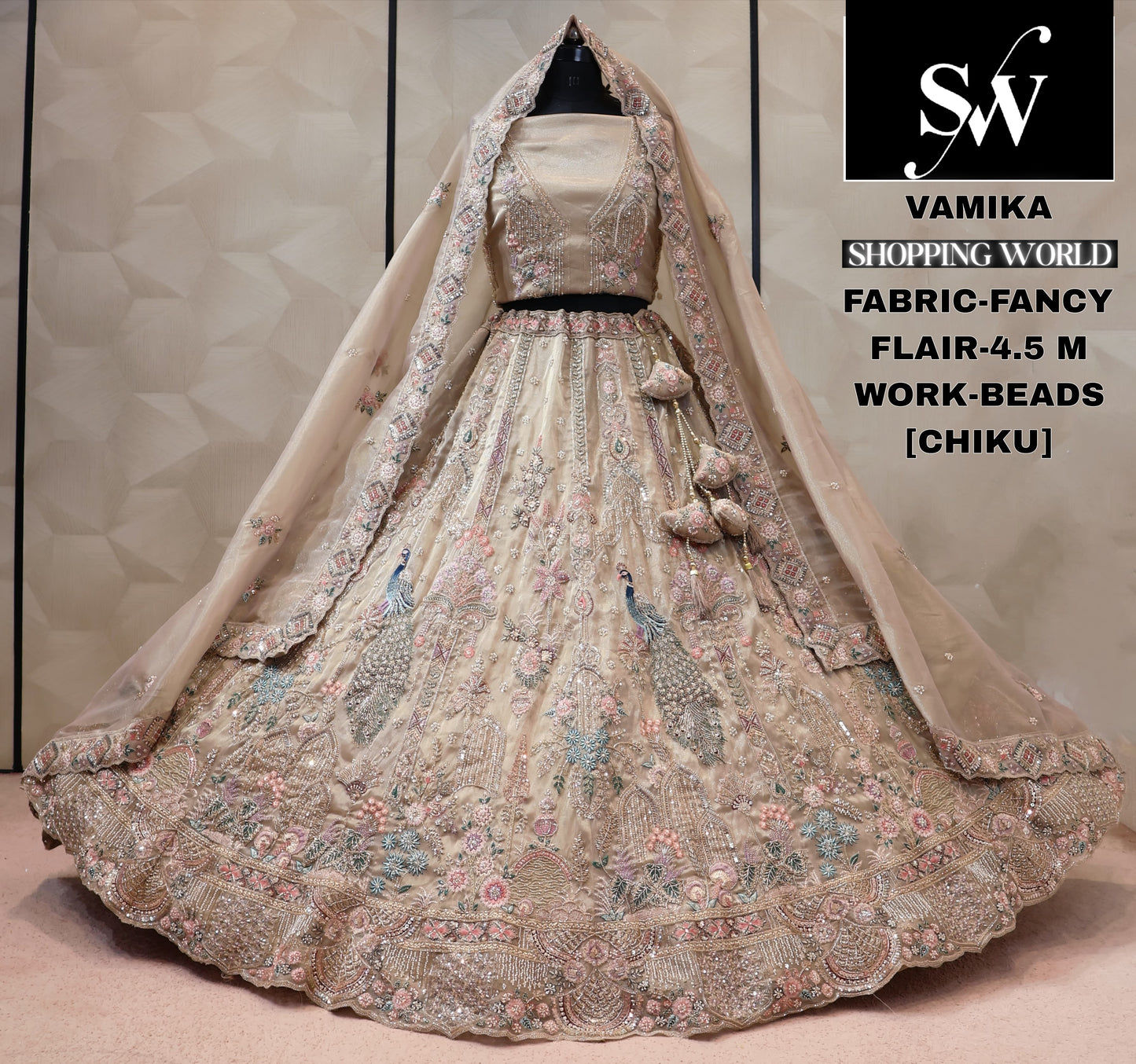 Fancy Peacock sky blue Lehenga