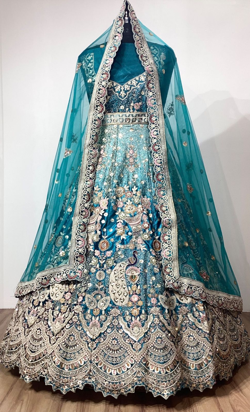 Pretty Purple peacock Lehenga - Main Image