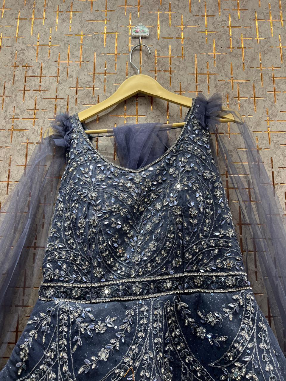 Majestic Navy blue gown