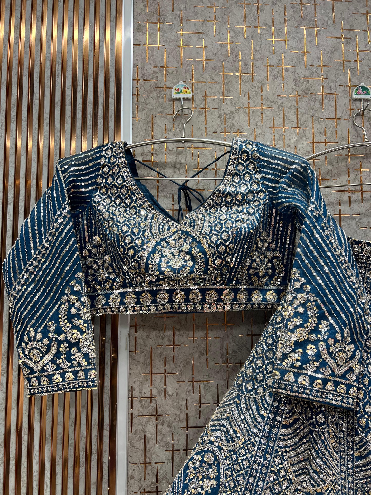 Good looking Hot Pink crop top Lehenga