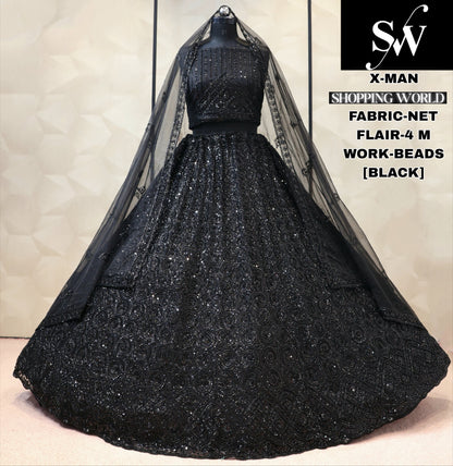Net Chiku Golden Lehenga