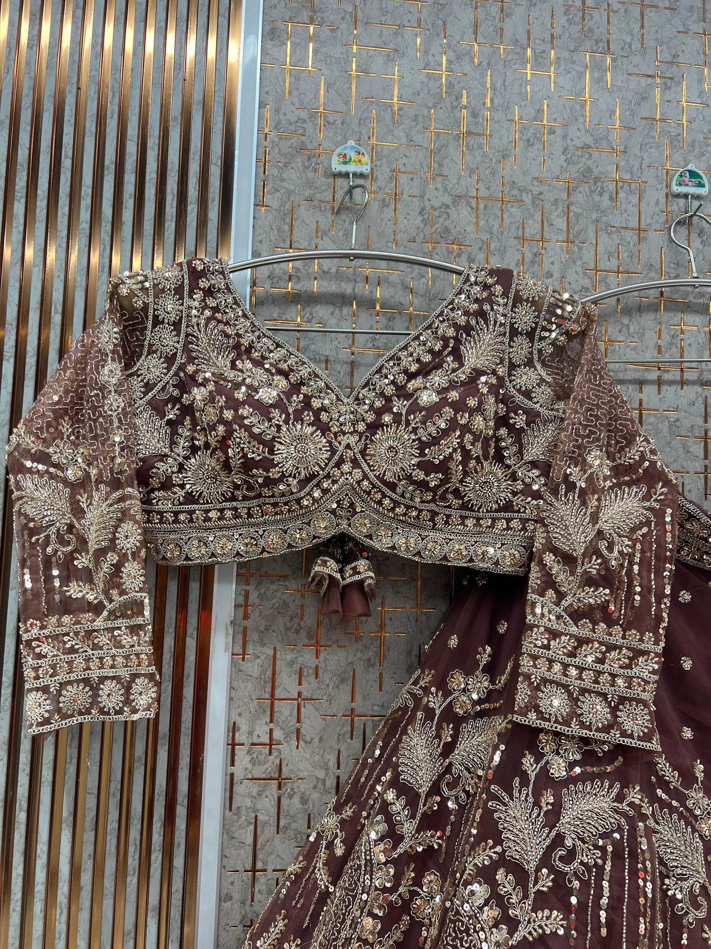 Lavender Crop top Lehenga