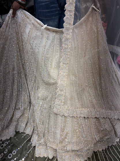 White designer Lehenga