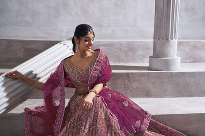 Pleasing purple girlish lehenga 32