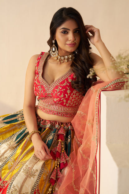 Pleasing multicolour lehenga 87