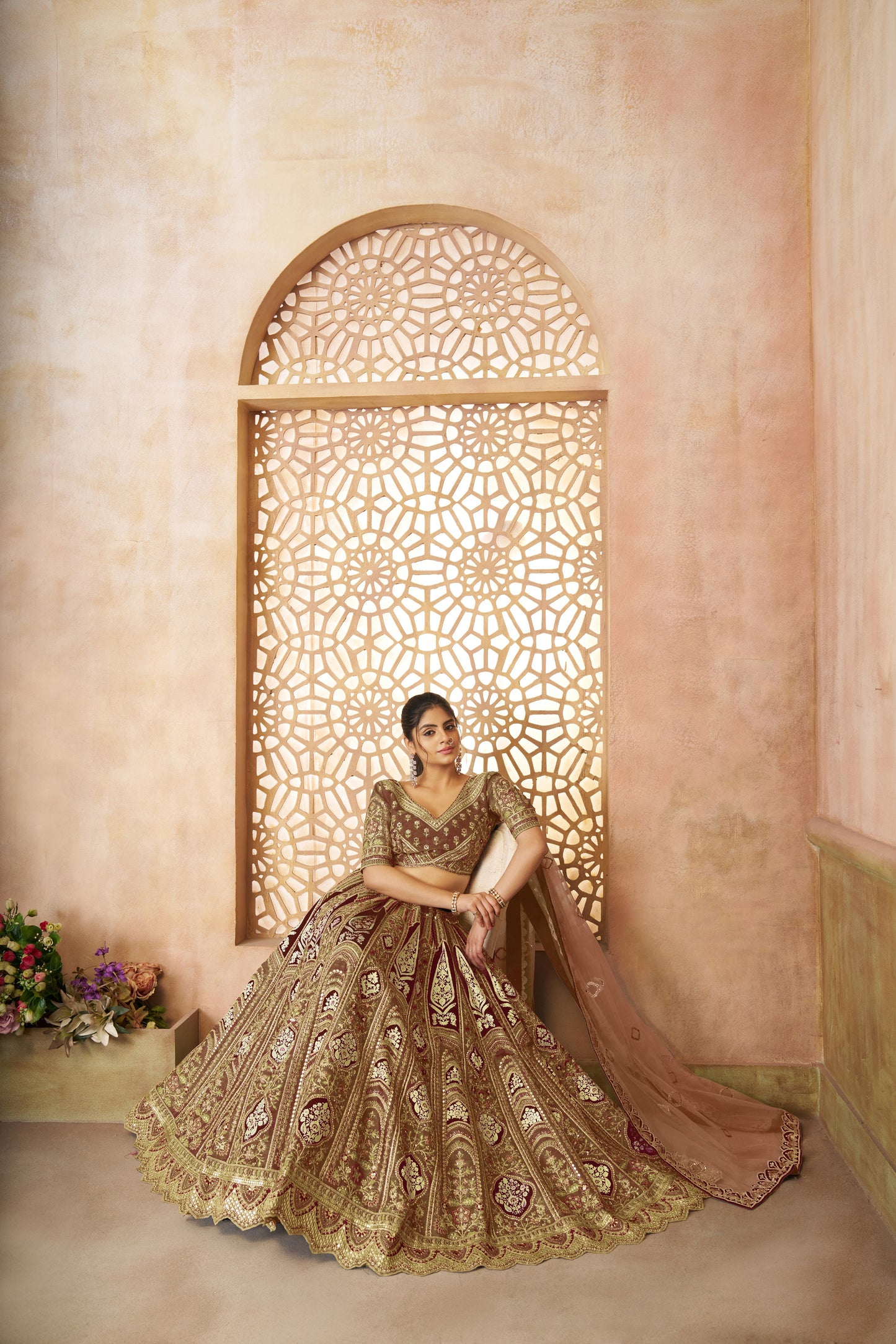 Fabulous coffe girlish lehenga 31