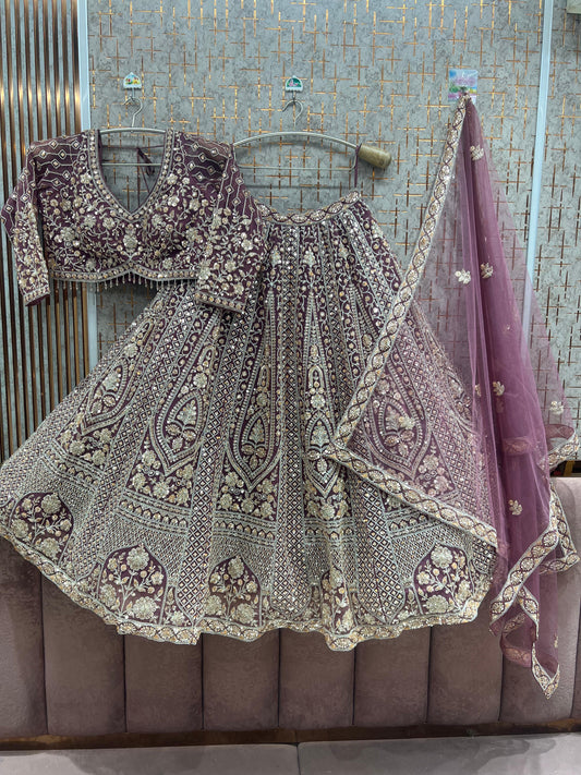 Red Crop Top Lehenga - Shopping World