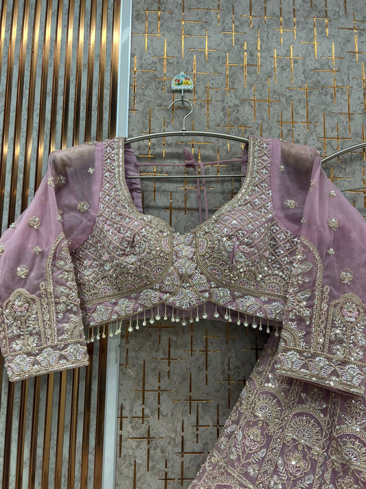 Ready to wear pink crop top Lehenga - Shopping World