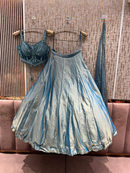 Baby Pink Crop Top Lehenga