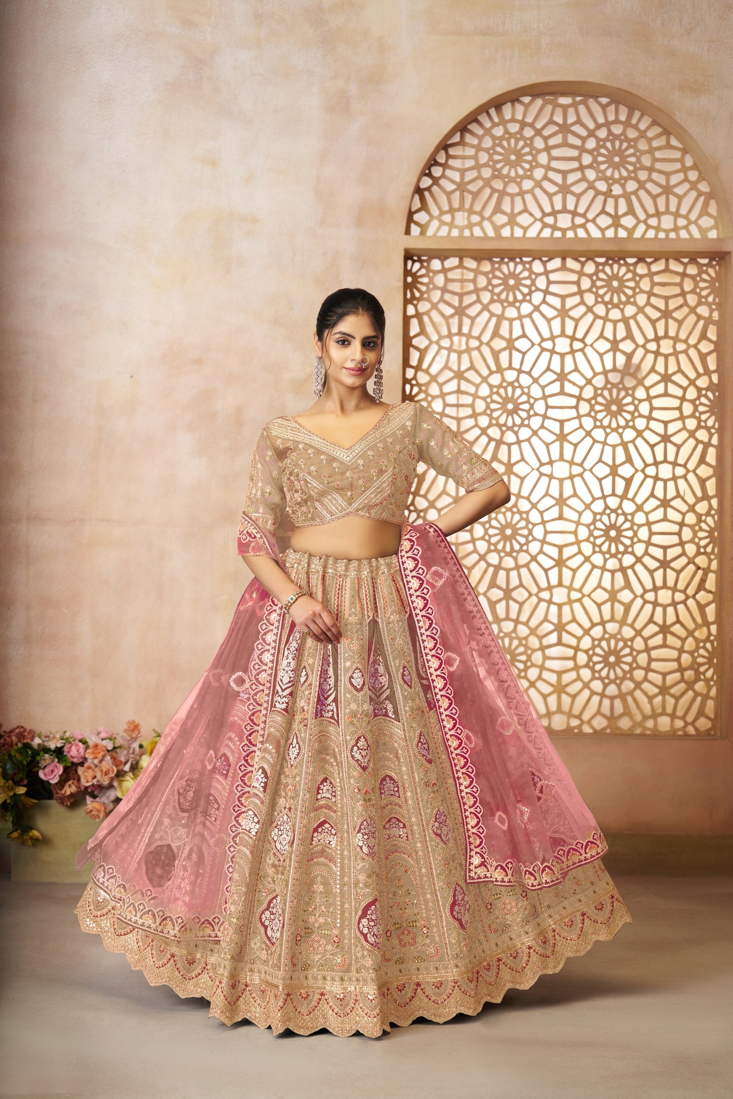 Awesome chiku girlish lehenga 31