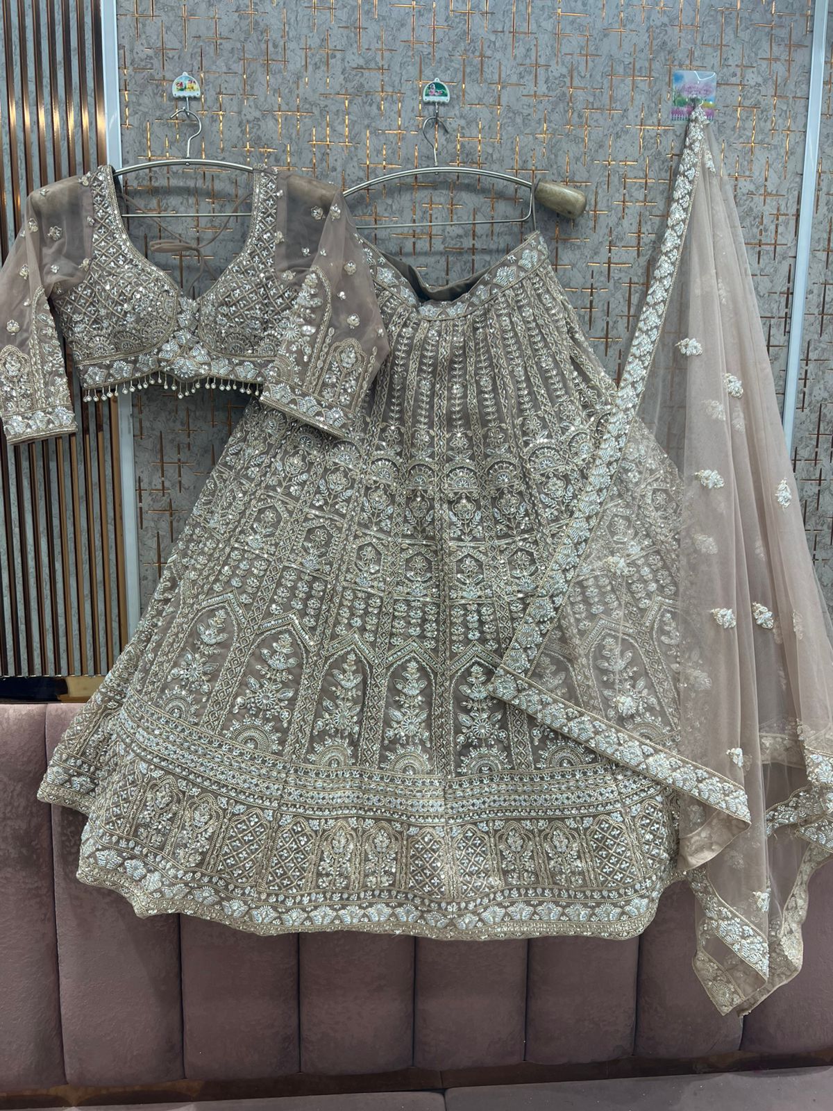 Ready to wear pink crop top Lehenga - Shopping World