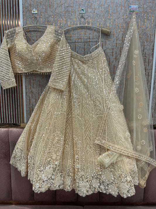 Golden Crop Top Lehenga