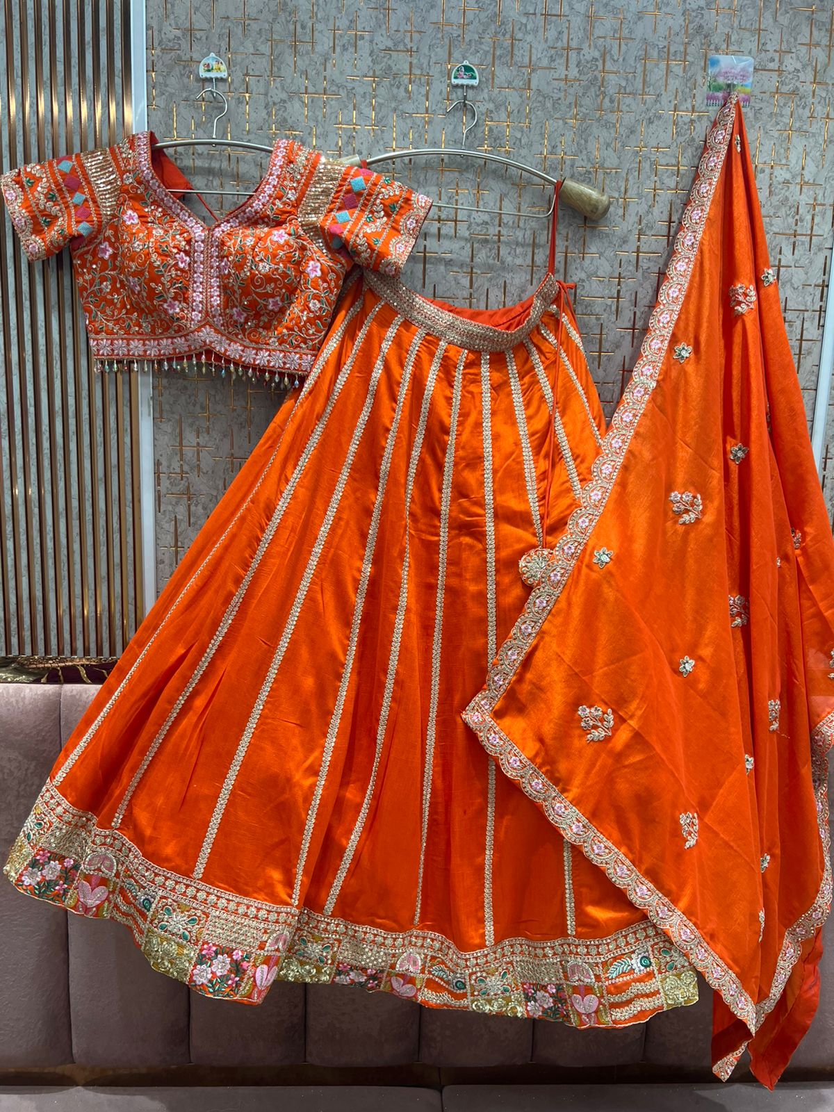 Something different Black Crop Top Lehenga