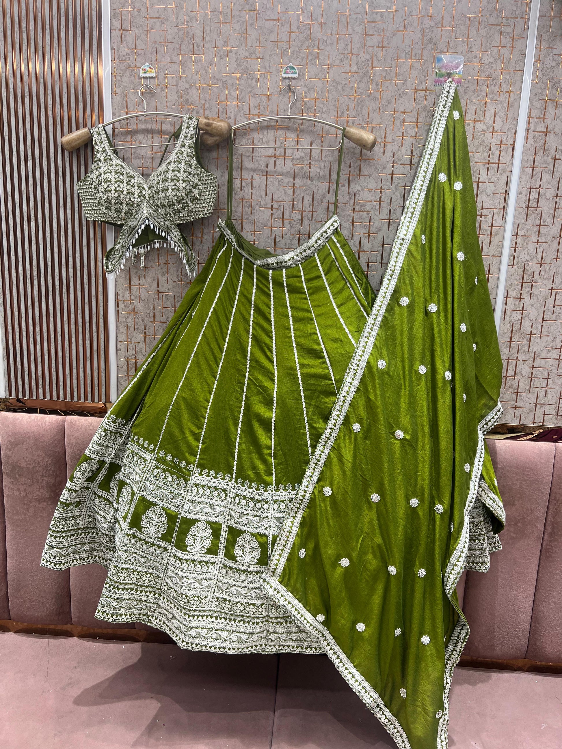 Maroon Crop Top Lehenga - Shopping World